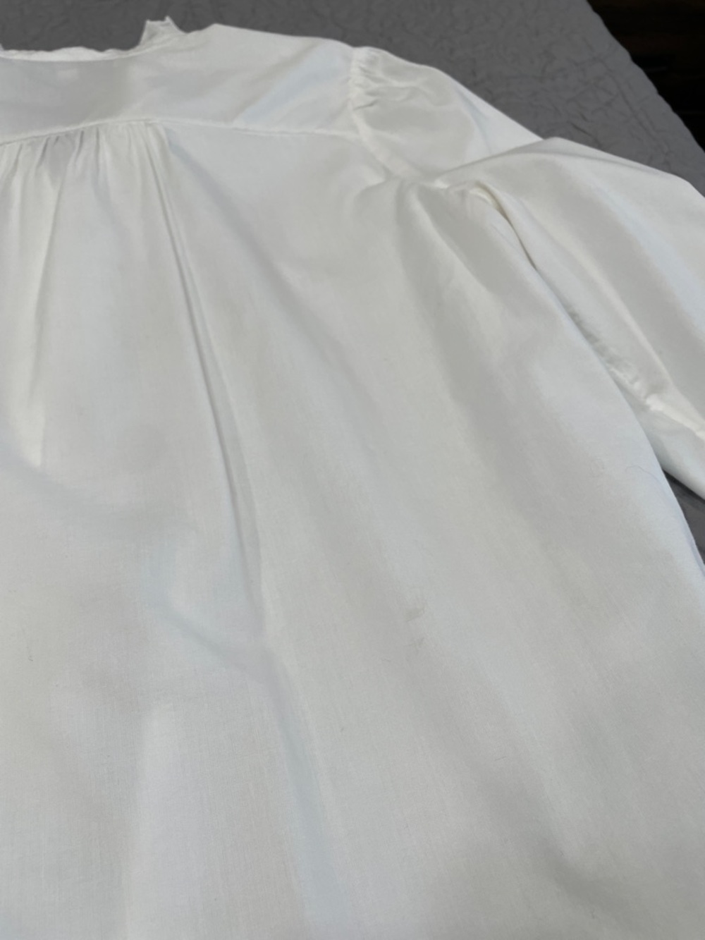LOFT White Ruffle-Trim Blouse MP - Picture 8 of 11